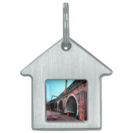 Placa Para Mascotas Leeds, puente de tren