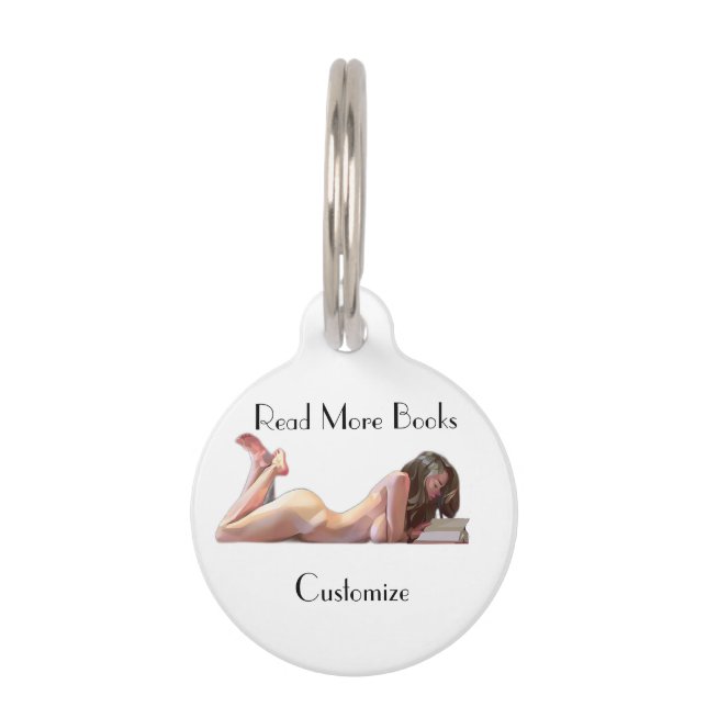 Placa Para Mascotas Leer más libros Thunder_Cove (Anverso)