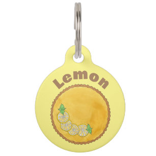 Placa Para Mascotas Lemon Tart Tarte au Citron Curd Pie Baking Food