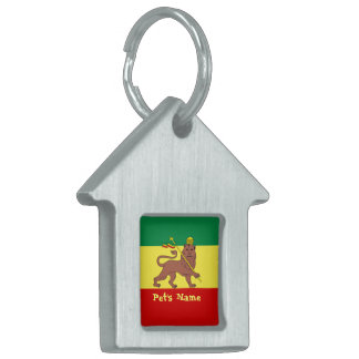 Placa Para Mascotas León de rasta reggae de Judá