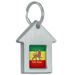 Placa Para Mascotas León del reggae de Rasta de Judah