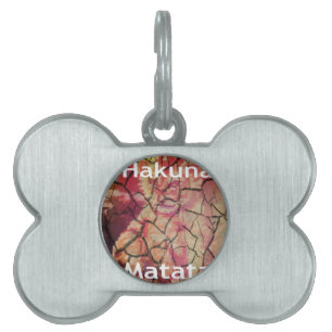 Placa Para Mascotas León elegante terrenal: Diseño texturado de Hakuna