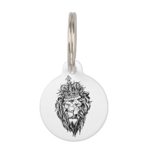 Placa Para Mascotas León en corona