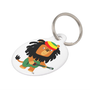 Placa Para Mascotas León Personalizado lindo con etiqueta de perro de