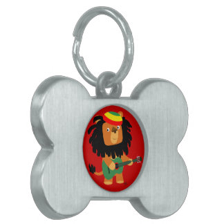 Placa Para Mascotas León Personalizado lindo de la etiqueta de la masc