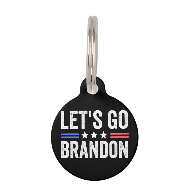 Placa Para Mascotas LET’S GO BRANDON Cardinal (Anverso)