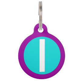 Placa Para Mascotas Letra minúscula gráfica L inicial del