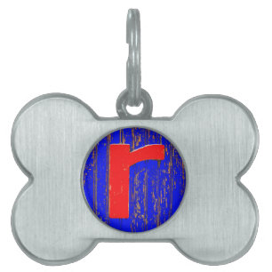 Placa Para Mascotas Letra r