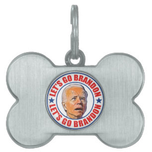 Placa Para Mascotas Let's Go Brandon fjb divertido anti joe Mascota de