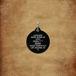 Placa Para Mascotas Leyendas Personalizados nacieron en el mes de la e