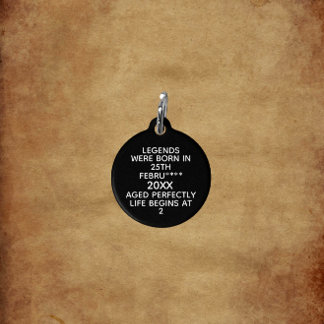 Placa Para Mascotas Leyendas personalizados nacieron en la edad de mes
