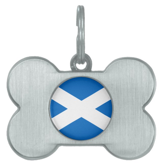 Placa Para Mascotas Libertad de la bandera de Escocia (Frente)
