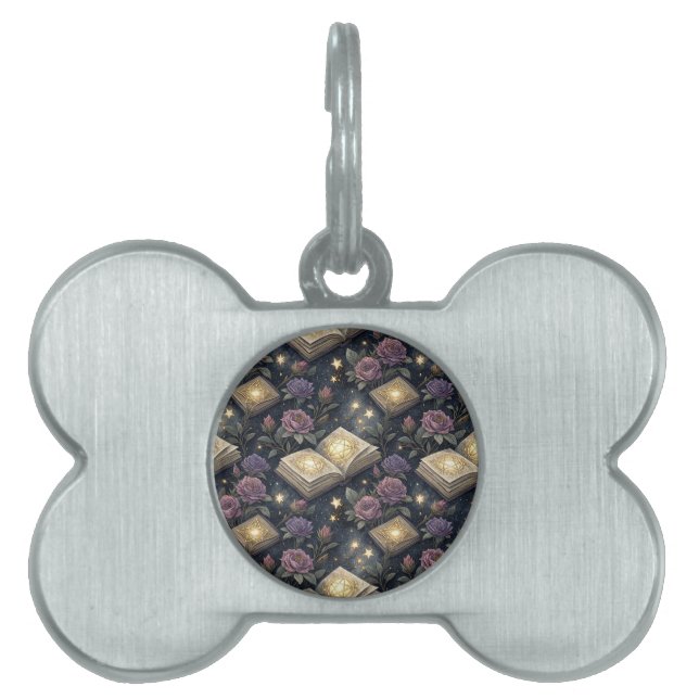 Placa Para Mascotas Libros Mágicos (Frente)