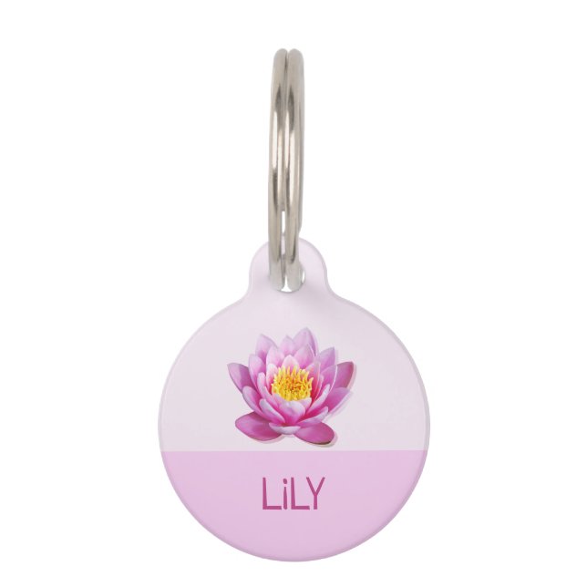 Placa Para Mascotas Lily Cat Dog Name (Anverso)