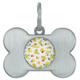 Placa Para Mascotas Limón y fresa 2