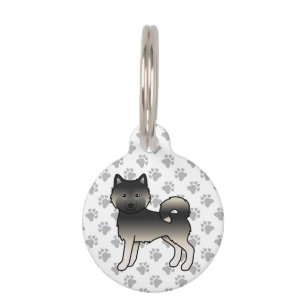 Placa Para Mascotas Lindo perro de dibujos animados Agouti Alaskan Mal