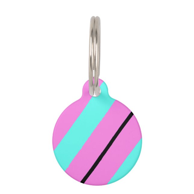 Placa Para Mascotas Líneas de color (Anverso)