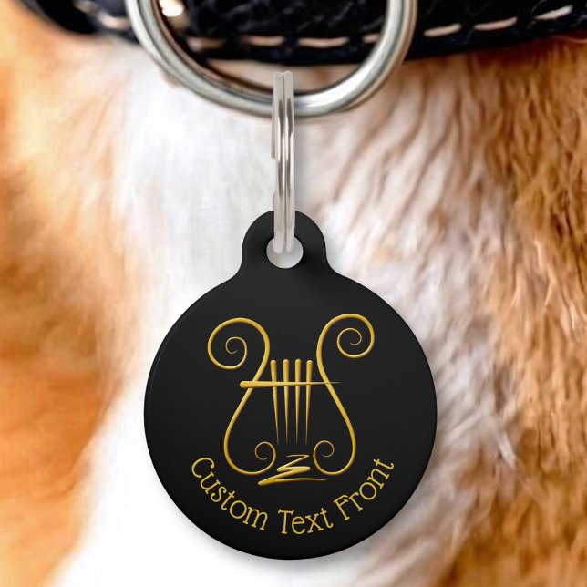 Placa Para Mascotas Lira Dorada (Subido por el creador)