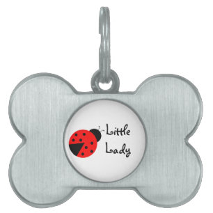 Placa Para Mascotas Little Lady Ladybug