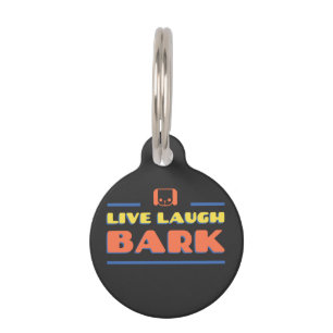 Placa Para Mascotas Live Laugh Bark