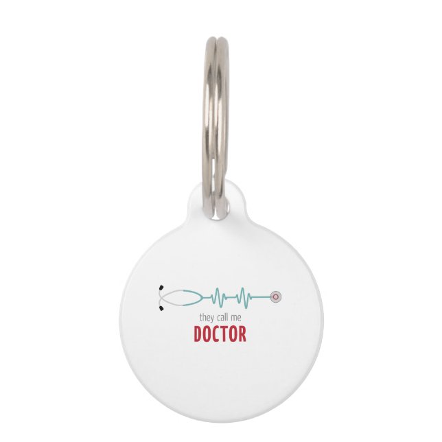 Placa Para Mascotas Llámame Médica (Anverso)
