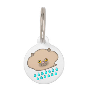 Placa Para Mascotas Llueven gato siamés