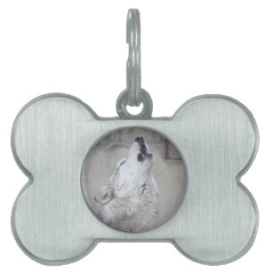 Placa Para Mascotas Lobo del grito