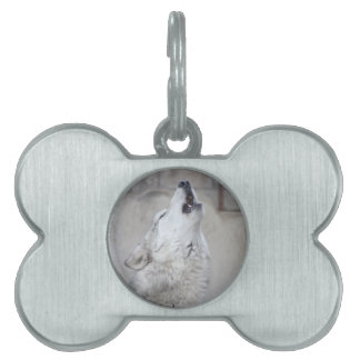 Placa Para Mascotas Lobo del grito