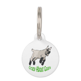 Placa Para Mascotas Loco por las cabras