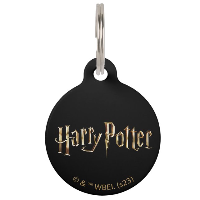 Placa Para Mascotas Logo de Gold Harry Potter (Anverso)