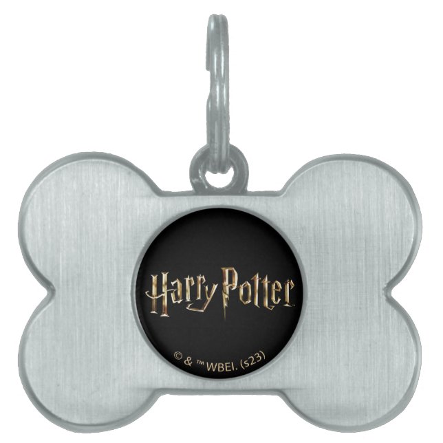 Placa Para Mascotas Logo de Gold Harry Potter (Frente)