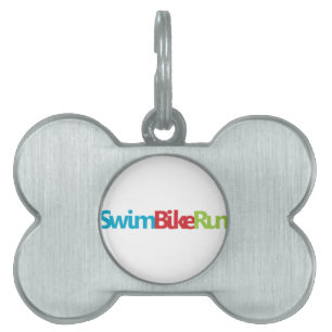 Placa Para Mascotas Logo genial de Triatlón para todos los amantes del