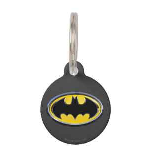 Placa Para Mascotas Logotipo clásico del símbolo el   de Batman