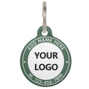 Placa Para Mascotas Logotipo de la etiqueta de identificación de su ma