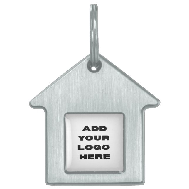 Placa Para Mascotas Logotipo de personalización simple (Frente)