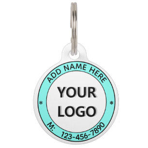 Placa Para Mascotas Logotipo de personalizado o nombre de foto Informa