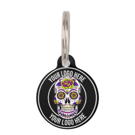 Placa Para Mascotas Logotipo de Roller Derby Morado Negro Nombre del E