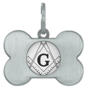 Placa Para Mascotas Logotipo masónico del Freemason