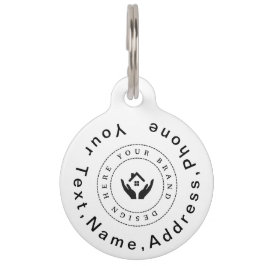 Placa Para Mascotas Logotipo y foto Mascota de la Compañía Personaliza