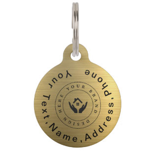 Placa Para Mascotas Logotipo y foto Mascota de la Compañía Personaliza