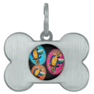 PLACA PARA MASCOTAS LOROS BORRACHOS
