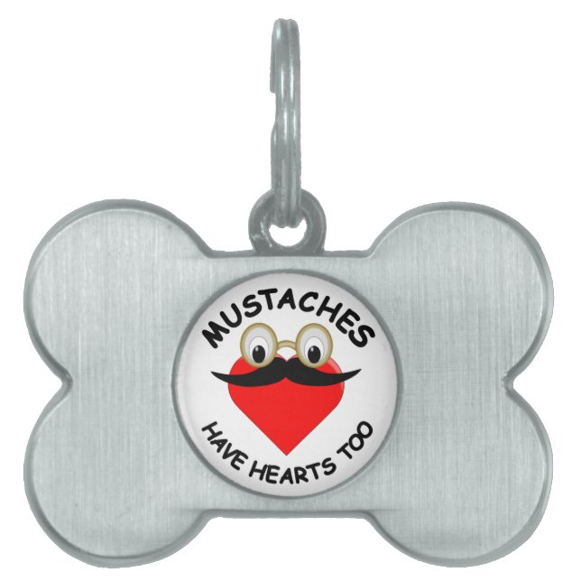 Placa Para Mascotas Los bigotes también tienen corazón (Frente)