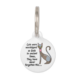 Placa Para Mascotas Los gatos eran adorados