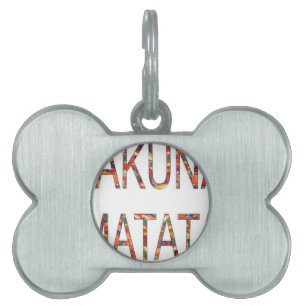 Placa Para Mascotas Los hermosos colores de la cosecha africana Hakuna