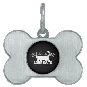 Placa Para Mascotas Los hombres de verdad aman la decoración de los ga