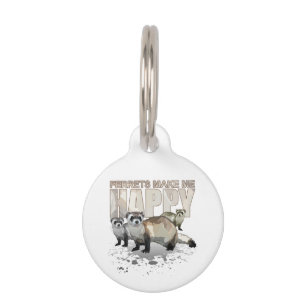 Placa Para Mascotas Los hurones me hacen feliz Amante de los hurones a
