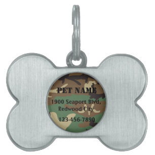 Placa Para Mascotas Los militares acarician