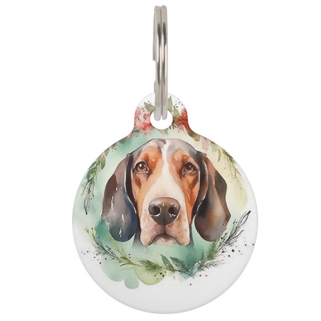 Placa Para Mascotas Los Navidades de Walker Wreath Festive Pup (Anverso)
