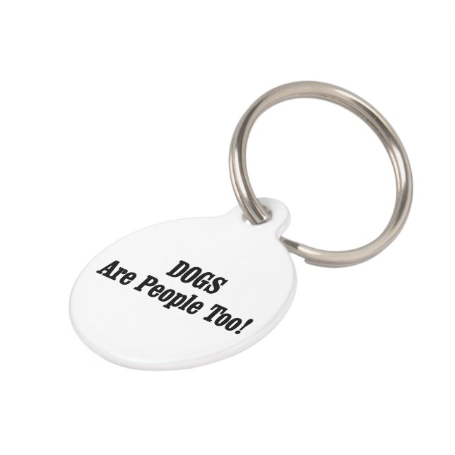 Placa Para Mascotas ¡Los PERROS también son personas! (Lateral)