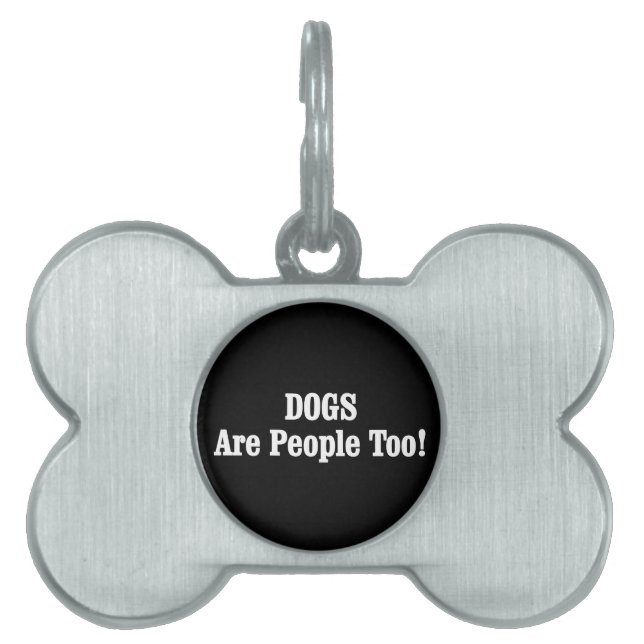 Placa Para Mascotas ¡Los PERROS también son personas! (Frente)